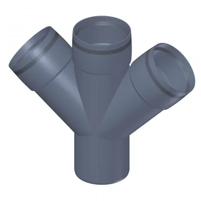 Immagine prodotto di PoloPlast POLO KAL XS Doppelabzweig DN 110/110/110, 45 Grad, Horizontal