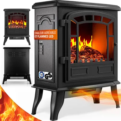 Image de MONZANA Cheminée électrique effet flamme LED 2000 W
