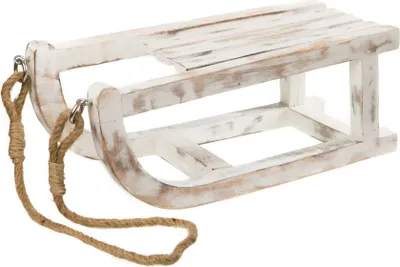 Obrázok produktu pre Sane Deco 40 cm v bielej farbe Shabby White - mangové drevo so sisalovým lanom