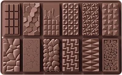 Produktbild von 2-in-1 Schokoladenform Silikon Schokoladentafel Form Pralinenförmchen Extra Tief Schokolade Form für Schokolade Praline Süßigkeiten