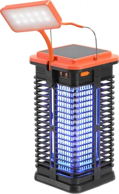 Obrázek produktu pro Clanmacy 3W elektrický zabiják hmyzu solární UV světlo lampa na komáry s LED světlem past na hmyz lampa na komáry zabiják mucholapka na komáry