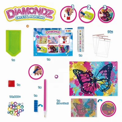 Immagine prodotto di Pittura a diamante - Set adulti Farfalla