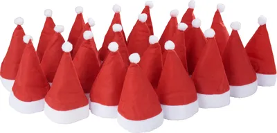 Produktbild von VBS XXL Weihnachtsmützen für 8 cm Kopfdurchmesser, 24 Stück
