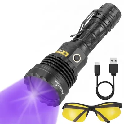 Productafbeelding van SV52 25W 365nm UV Zaklamp USB Oplaadbaar Zwart Licht