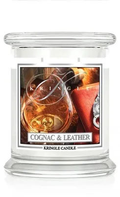 Image de Kringle Candle Bougie parfumée Jar Medium Cognac & Leather