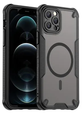 Immagine prodotto di Custodia Defender per Apple iPhone 12 Pro Custodia protettiva nero opaco Magsafe Backcover Custodia per cellulare
