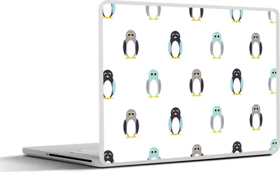 Produktbild von MuchoWow® Laptop Aufkleber Sticker Cover Gestaltung - Tiere - Pinguin 25x18 cm - Laptop-Deko