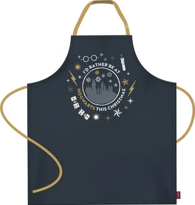 Image de Harry Potter - Tablier, motif de Noël CD1770 (taille unique, taille unique) (bleu/bleu)