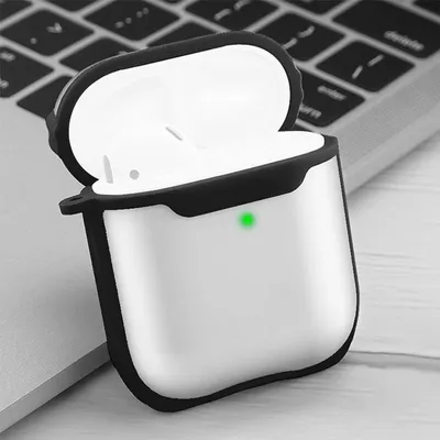 Produktbild von Mobigear Shockproof  Apple AirPods 1 Stoßfeste Hardcase Hülle - Schwarz