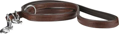 Produktbild von Verstellbare Echtleder Hundeleine Basic Plus L Braun
