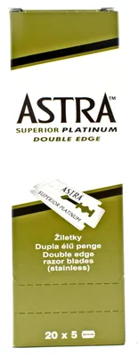 Produktbild von Razor Blades Club 100 Astra Russische Rasierklingen, Double Edge, platinbeschich