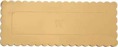 Produktbild von Tortenunterlage 33x12 cm - Gefaltete Kanten, Goldfolie, dicker Karton