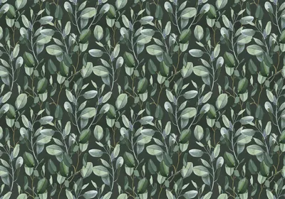 Produktbild von Vlies Fototapete Blätter Blumen 400x280 cm Tapeten Wandtapete XXL Botanik Natur Zweige grün b-B-0642-a-a