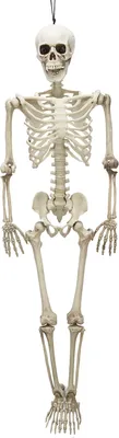 Obrázok produktu pre Pohyblivý kostlivec Halloween party dekorácia biela 99x28x7cm - jedna veľkosť pre všetkých