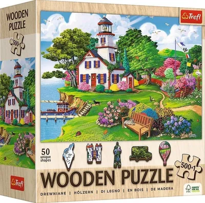 Obrázek produktu pro Puzzle Drewniane Letnia Przystań 500+1 Elementów