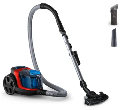 Produktbild von Philips PowerPro Compact Staubsauger ohne Beutel, 900 W, rot (FC9330/09)