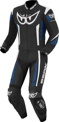 Produktbild von Berik Zakura 2-Teiler Motorrad Lederkombi, schwarz/weiß/blau, 56