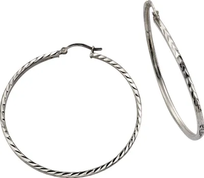 Produktbild von Celesta Silber Creolen 925/- Sterling Silber 5,0cm weiß ohne 299210031R