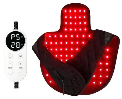 Produktbild von Rotlichtgerät für Nacken, Schulter und Rücken, 104 LEDs mit 660 nm Rotlicht und 850 nm Nahinfrarot, 3 Lichtmodi, Timer und Wärmefunktion