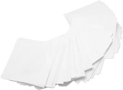 Produktbild von CD-Hüllen, dick, wiederverwendbar, staubdicht – CD-Umschläge aus Papier – CD-Aufbewahrungsbox, 100 Stück – geeignet für 8 cm Discs – 8,7 x 8,7 cm – effektiver Schutz