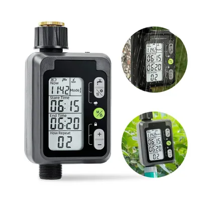 Produktbild von Automatischer Regner-Timer, Bewässerungscomputer, Effizientes Gartenbewässerungssystem mit mehreren Bewässerungsmodi, LCD-Display Wasser Zeitschaltuhr