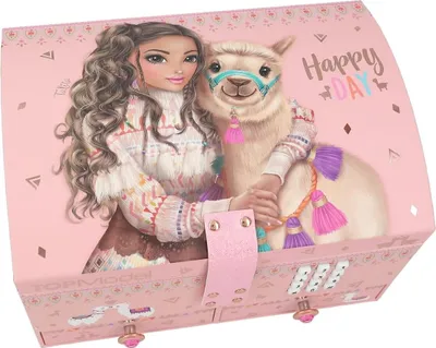 Produktbild von Depesche 11900 TOPModel Cosy - Kleines Schmuckkästchen in rosa, mit Neusilber und Modell-Design, öffnet mit Code und Sound DESPECHE