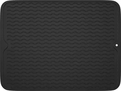 Productafbeelding van Ibenzoa® siliconen afdruipmat, 40 x 30 cm, zwart – BPA-vrij, antibacterieel, vaatwasmachinebestendig, hittebestendig