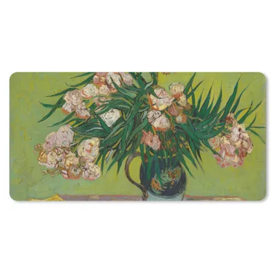 Produktbild von MuchoWow® Schreibtischunterlage Der Oleander - Vincent van Gogh 80x40 cm - XXL Mauspad - Gaming Mauspad