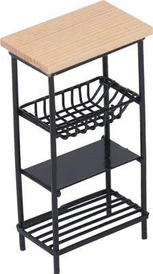 Produktbild von 1:12 Puppenhaus Küchenregal Spaß Innovative Simulation handgefertigte Miniatur-Sideboard-Regale