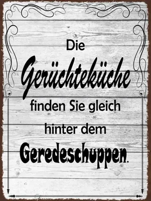 Produktbild von vianmo Holzschild 40x30 cm Gerüchteküche Geredeschuppen