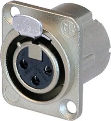 Produktbild von - Xlr-Einbaubuchse, 3-Polige Chassisbuchse, Silber Beschichtet, Vernickelt, D-Gre
