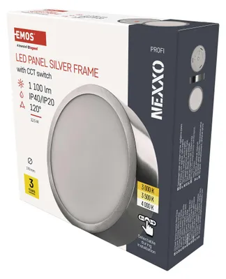 LED svítidlo NEXXO broušený nikl, 17 cm, 12,5 W, teplá/neutrální bílá