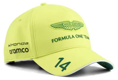 Zdjęcie produktu dla Czapka Aston Martin, zespół, Fernando Alonso, Puma, limonka, 2026