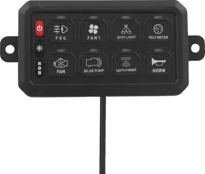 Obrázek produktu pro Ovladač spínacího panelu, 8 rychlostí, osvětlení RGB, černý