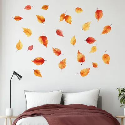 Set aus 25 Herbstblättern – Decords Wandtattoo, Produktansicht 1