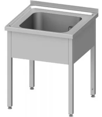 Immagine prodotto di Lavello senza base 700x600x850 mm, con una vasca con supporto, saldato
