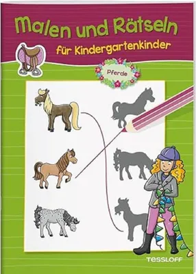 Produktbild von Malen und Rätseln für Kindergartenkinder. Pferde