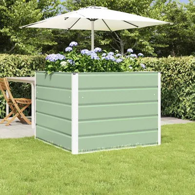 Produktbild von Möbel Pflanzkübel Pastellgrün 100 x 100 x 75 cm Stahl - Beete &48114