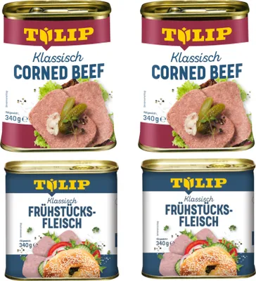 Produktbild von TULIP Bundle Frühstücksfleisch Corned Beef Schwein Delikatesse Konserve 4x 340g