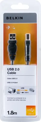 Produktbild von BELKIN USB 2.0 Kabel, Stecker A - Stecker B, 1,8m