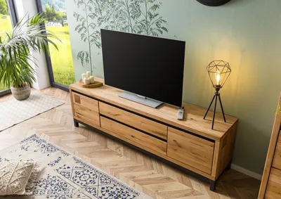 Produktbild von MASSIVMOEBEL24 TV-Board Wildeiche 190x40x56 natur geölt VILLANDERS #153