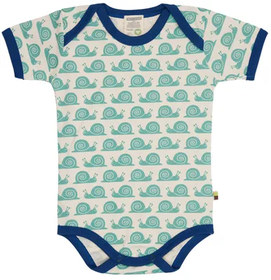 Obrázek produktu pro Dětské body unisex, krátký rukáv, s potiskem žížaly, certifikováno GOTS. Tričko