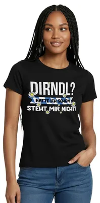 Produktbild von Spreadshirt Dirndl Ersatz | Dirndl Steht Mir Nicht Frauen T-Shirt, M, Schwarz