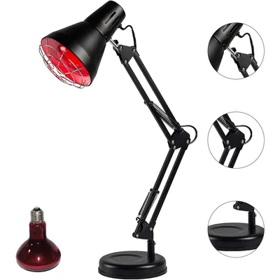 Produktbild von Rotlichtlampe 150W, Infrarot-Wärmelampe mit Timer, 9-stufiger Temperatureinstellung, 220V, Enthält 1 Glühbirne, ideal für gezielte Wärmetherapie