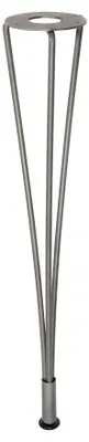 Produktbild von WAGNER Möbelbein / Tischbein / Möbelfuß - DESIGN HAIRPIN - Retro Style - Baustahl-Look, filigran 12 x 12 x 71 cm, mit QuickClick System und integrierter Anschraubplatte - 12847501