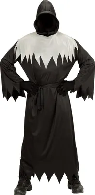 Produktbild von Sensenmann-Kostüm für Herren Halloweenkostüm schwarz-weiss