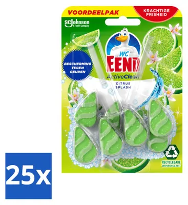 Produktbild von 25 x WC Eend Active Clean Citrus Toiletblok - 77,2 g - Vorteilspackung - 25 Stücke