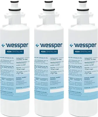 Obrázok produktu pre Kryštalický vodný filter chladničky Wessper kompatibilný s podvozkom LT700P / ADQ36006101 / ADQ36006102 / ADQ36006102-S KENMORE 469690 / FFL-151L - 3 balenia