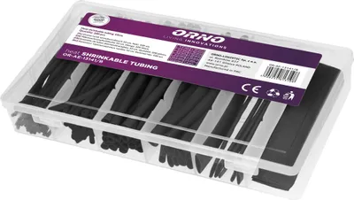 Zdjęcie produktu dla Orno zestaw rurek termokurczliwych czarne