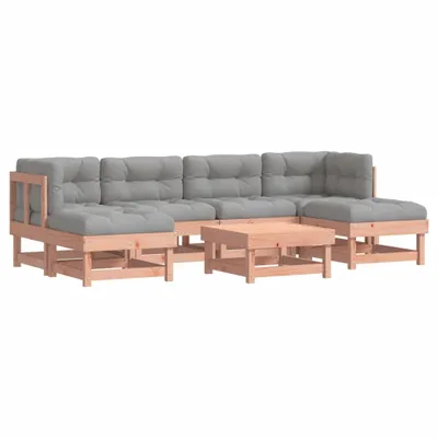 Produktbild von 7-tlg. Garten-Lounge-Set mit Kissen Massivholz Douglasie